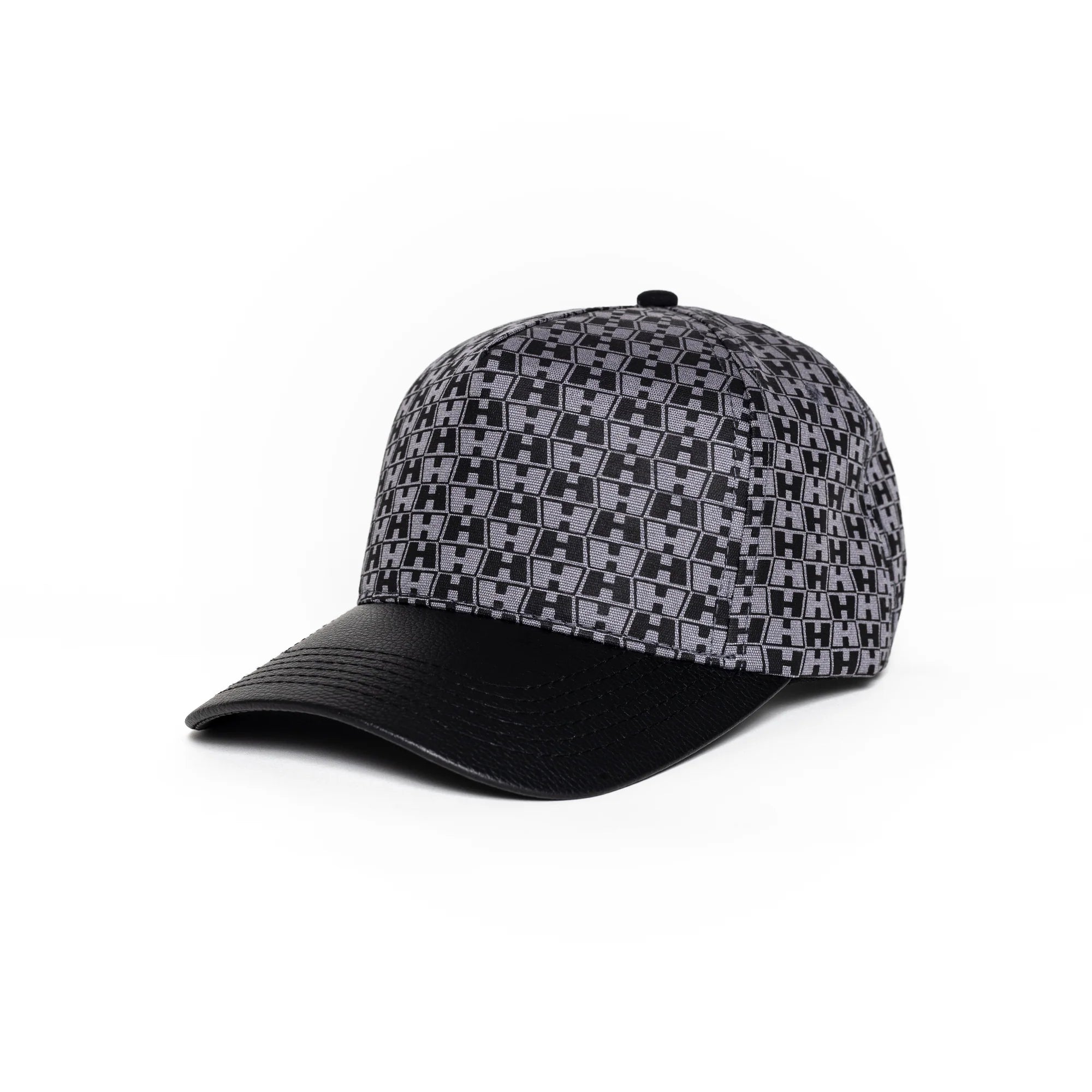 Hardies Double H Leather Brim Hat -(black)