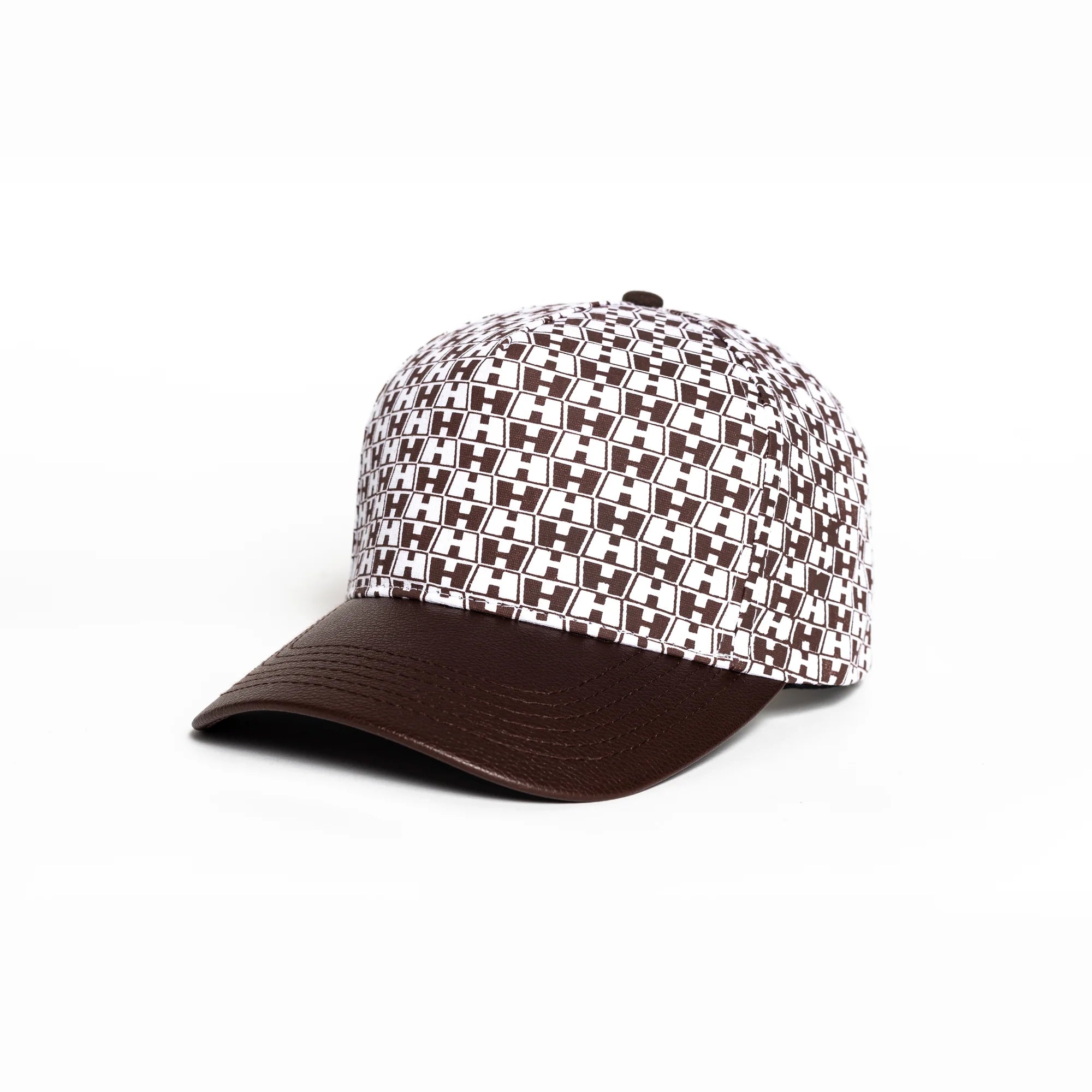 Hardies Double H Leather Brim Hat -(brown)