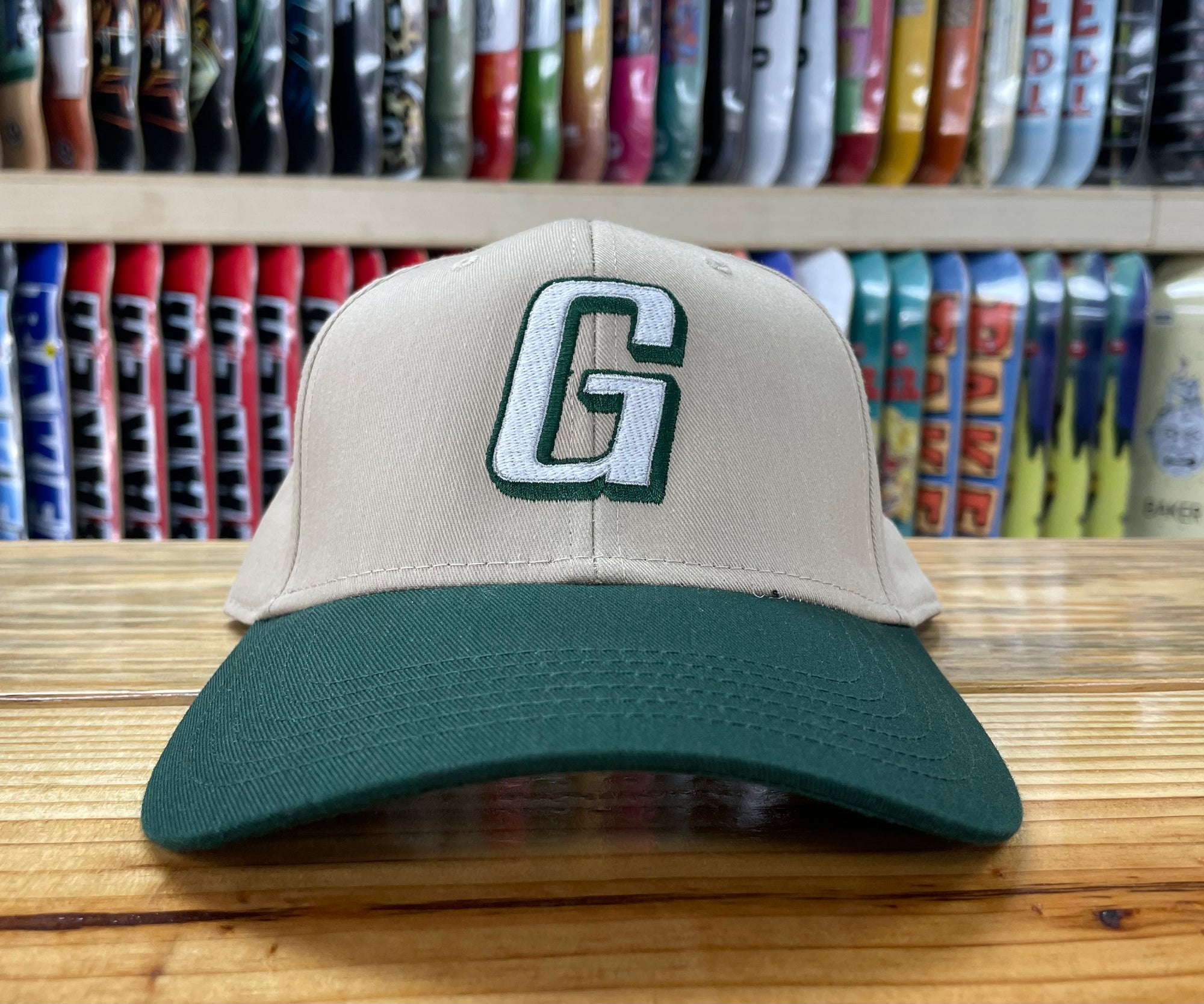 Geometric G Logo Hat - (Khaki/Green)