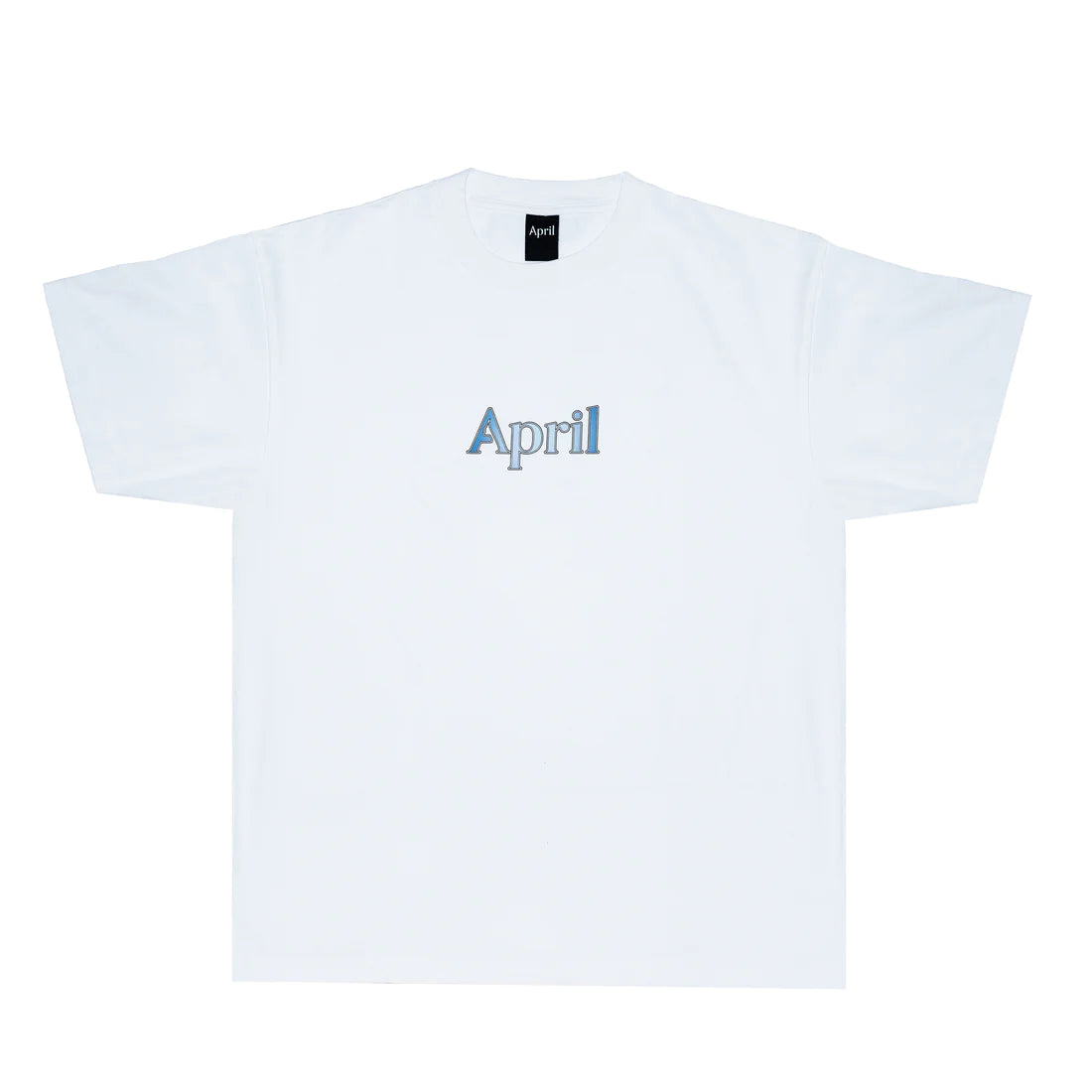 April Gradient Logo Tee - White