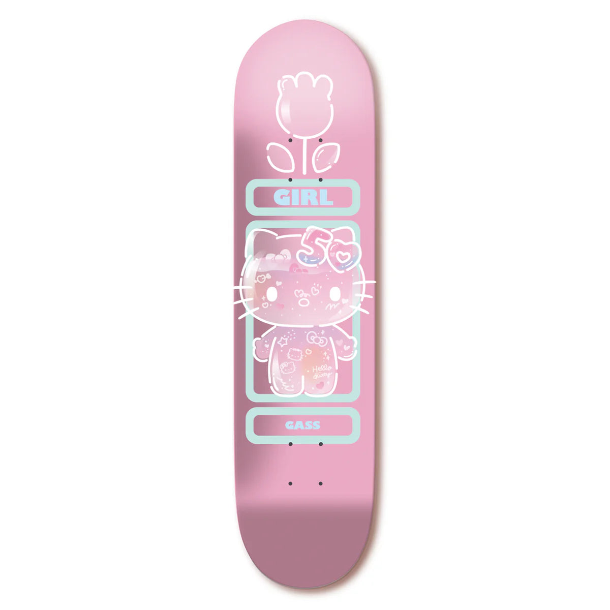 Girl Gass Hello Kitty 50th Anniversary Skate Deck - (8.125)