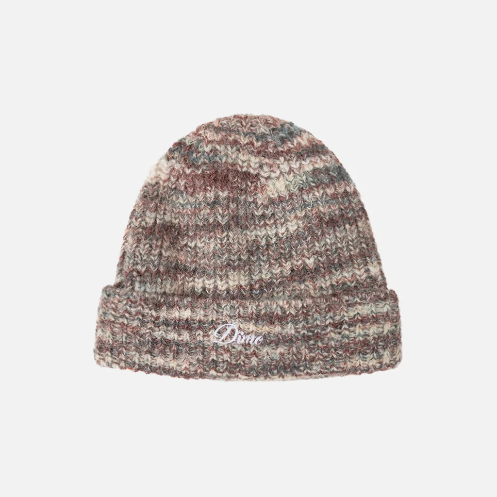 Dime Fuzzy Fold Beanie- (Blush/Brown)