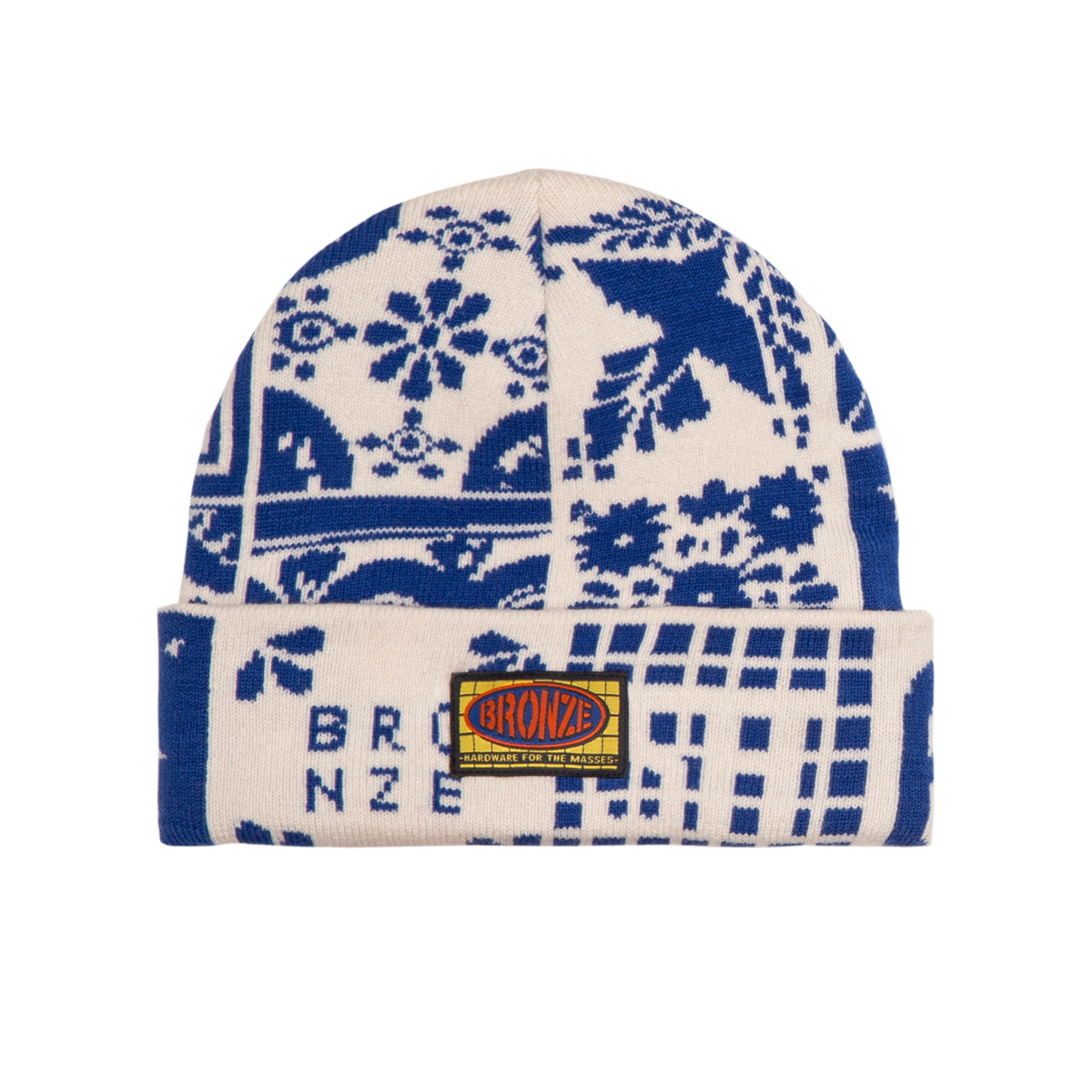 Bronze 56k Azulejo Beanie - White/Blue