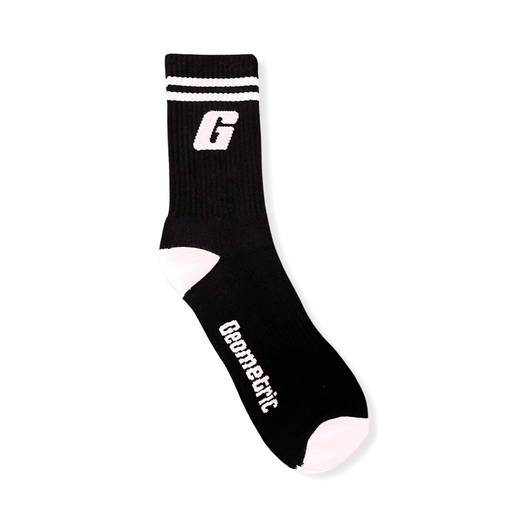 Geometric G Logo Crew Sock - Black