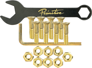 Primitive 7/8 allen bolt set- gold w/wrench