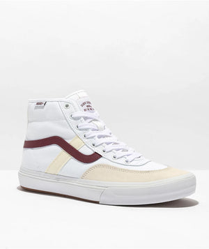 Vans Crockett High - (White/Red)